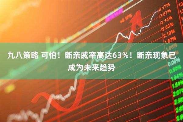 九八策略 可怕！断亲戚率高达63%！断亲现象已成为未来趋势
