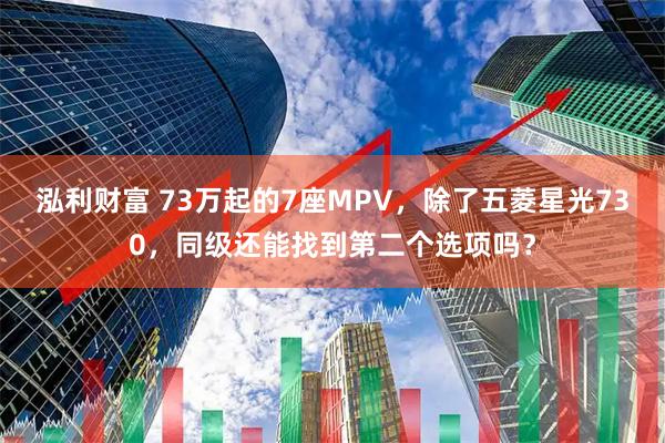 泓利财富 73万起的7座MPV，除了五菱星光730，同级还能找到第二个选项吗？